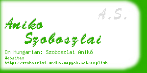 aniko szoboszlai business card